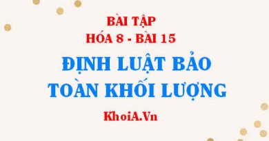 Bài tập Định luật bảo toàn khối lượng: Giải bài 1, 2, 3 trang 54 SGK Hóa 8 bài 15